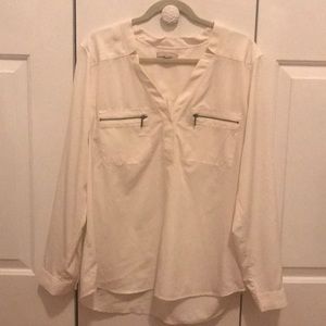 Long sleeve white blouse